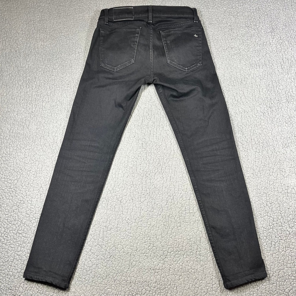 Rag & Bone Fit 1 Extra Slim Black Jeans Mens 31 Made in USA Button Fly 5831 - Picture 4 of 13